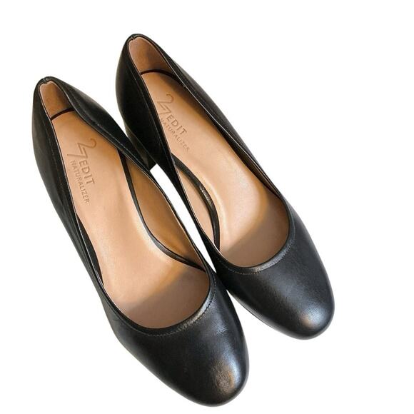 Naturalizer 27 Edit Women's 7M Rebecca Pump Heels Black Leather Support Comfort - Picture 9 of 12